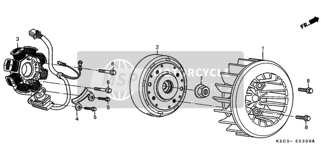 31120KEC003, Estator Comp., Honda, 0